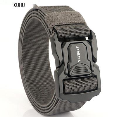 Tactical Nylon Belt with Aluminum Alloy Buckle - Quick-Dry Canvas Training Waist Belt for Outdoor Use