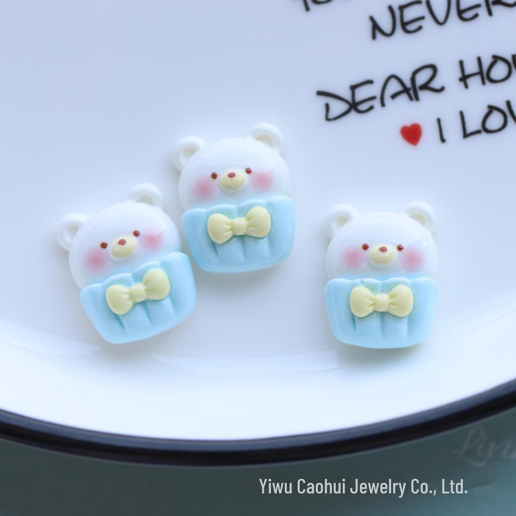 Очаровательные блестящие мультяшные аксессуары для волос из смолы: Детские шпильки, кольца, зажимы и нашивки для поделок своими руками