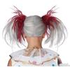 California Costume Clown Punk Rocker Twin Pigtail Black Light Glow-in-the-Dark Costume Wig, 7020-062, One Size