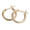 K18 Hoop Earrings X 13mm Gold Earrings Hoop Earrings K18 Pink Gold [Jewelry Excelente] 2.0mm