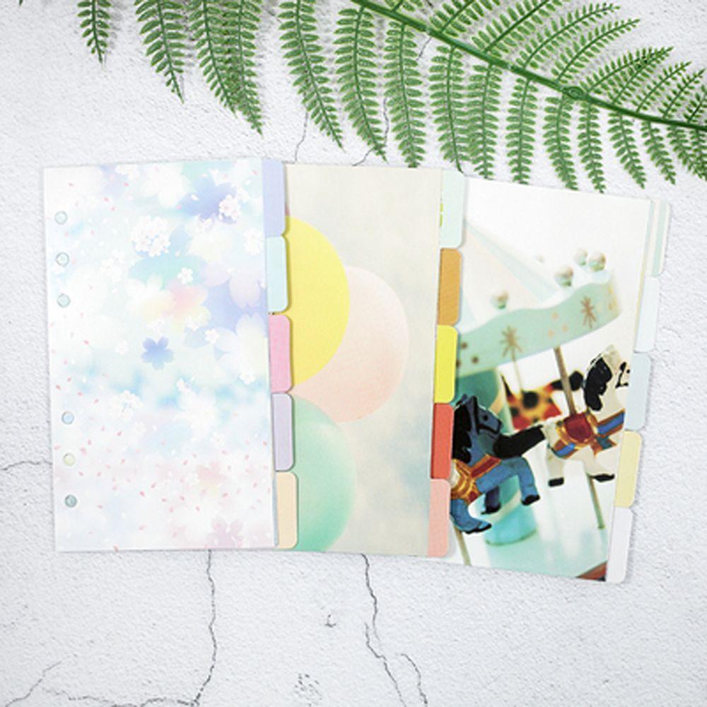 Binder Cherry Blossoms Style Loose Leaf Separator Page Binder Index Page Notebook Divider Index