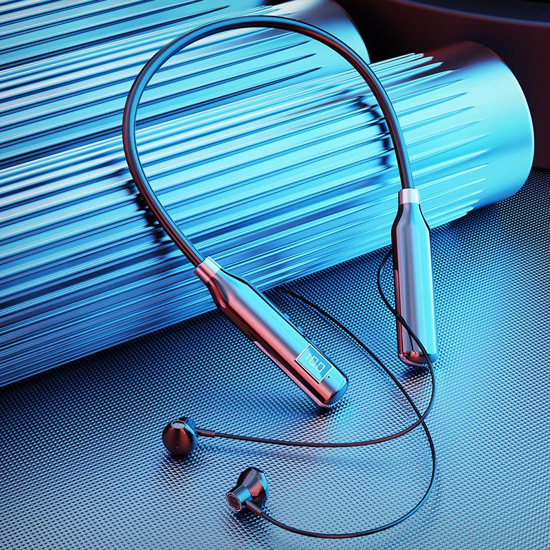 Представляем новые Bluetooth-наушники с шейным ободом: с мощной батареей, цифровым дисплеем, спортивным дизайном и слотом для карт.