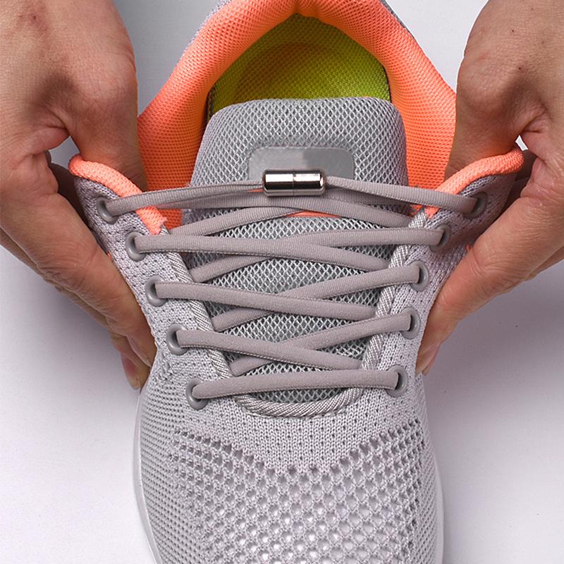 1Pair Elastic Locking Shoelaces Kids Adult Sneakers Quick Shoelace Lazy Shoe Laces Semicircle Shoe