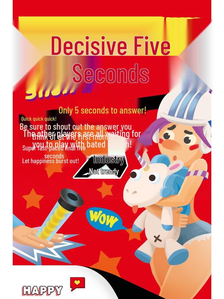 Decisive Five Seconds: Quick Answer Family Party Game