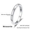 Кольцо NeeTim Moissanite для женщин S925 Solid Silver с бриллиантами, покрытыми белым золотом, обручальное кольцо для невесты, роскошные ювелирные изделия, подарок