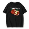 Summer Fashion Tomato Retro Men's English Letters 100% Cotton Round Neck High Quality Casual Fitness Street European T-Shirt