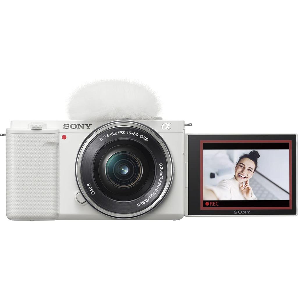 Sony Vlog Camera Interchangeable Lens VLOGCAM Mirrorless Single Lens Camera Power Zoom Lens Kit Windscreen Included White W APS-C ZV-E10 (Included