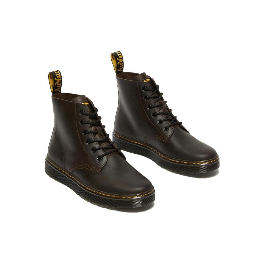 Dr. Martens Leather Comfortable Casual Short Martin Boots Unisex Boots Dark-Brown 27779201