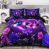 3-Piece Butterfly Flower Duvet Cover Set - Soft, Comfortable, Fashionable Digital Print Bedding with Classic Design - Ideal for