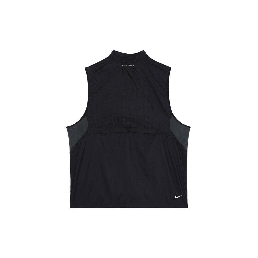 Nike Trail Aireez легкий тканый удобный жилет на молнии мужские жилеты черный угольно-черный саммит-белый FN4005-010