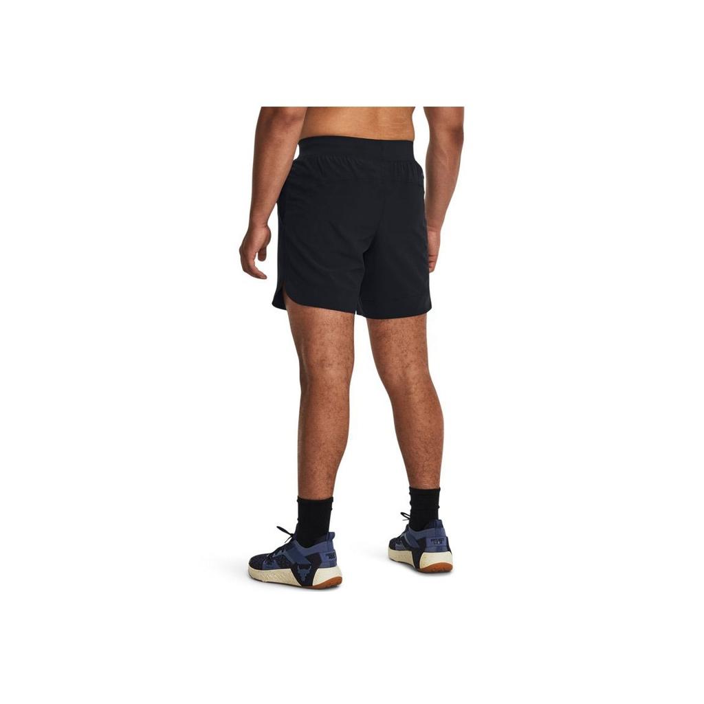 Under Armour Johnson Series Solid Color Elastic Waist Training Shorts Men Shorts Black 1380544-001