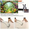 2D Flower Arch Backdrop, Enchanted Garden with Butterflies Photography Background for All Occasions