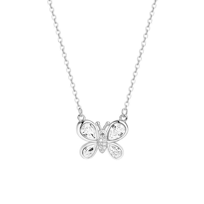 Милое женское ожерелье в виде бабочки, универсальный стиль феи, простая цепочка для воротника, современный дизайн, ощущение нового темперамента