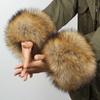 Fur Wrist Cuffs Bracelet Hand Arm Warmer Faux Fox Fur Wristbands Female Imitation Rabbit Hair Wrist Gloves Cover