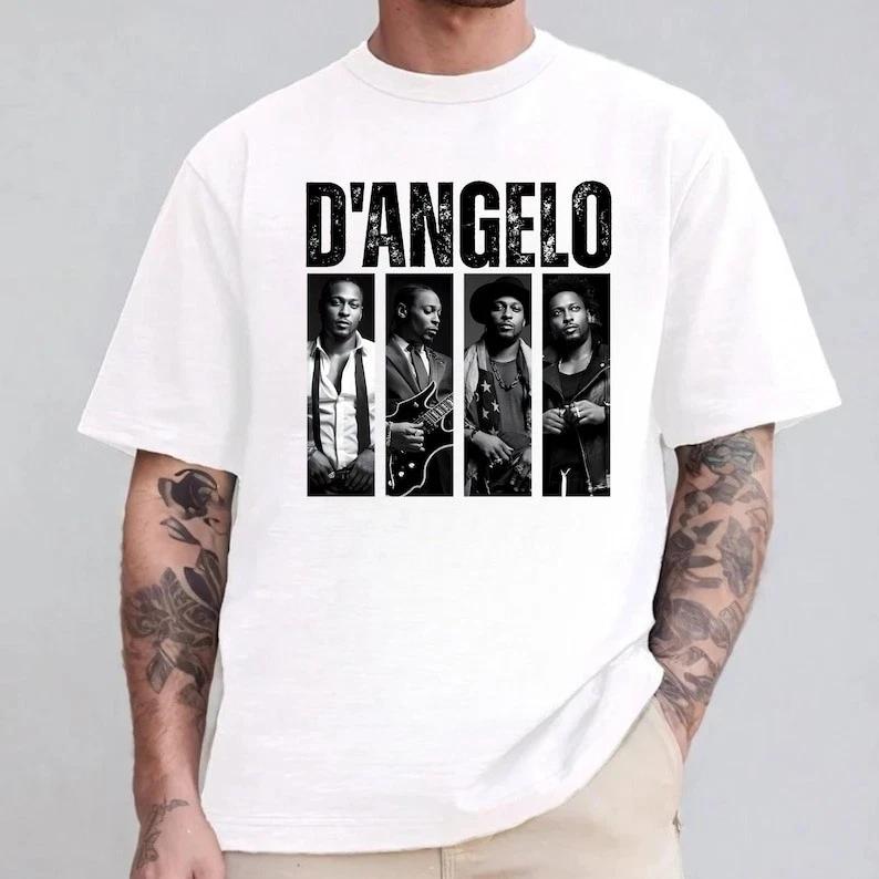 NEW D'Angelo In Music Tour Heavy Cotton White Unisex T-Shirt