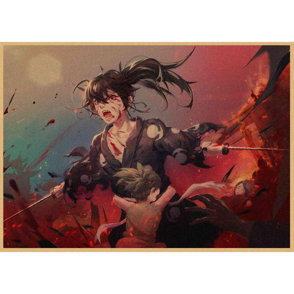 Dororo Retro Japanese Anime Kraft Paper Poster - Decorative Wall Art Mural