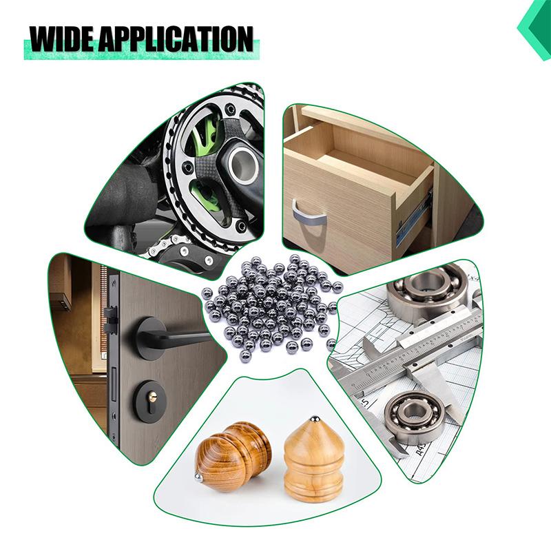 625PCS 13 Sizes Bicycle Bearing Balls Carbon Steel Precision Steel Balls Stainless Steel Assorted Loose Kit 1-8mm,1/4"-3/32"