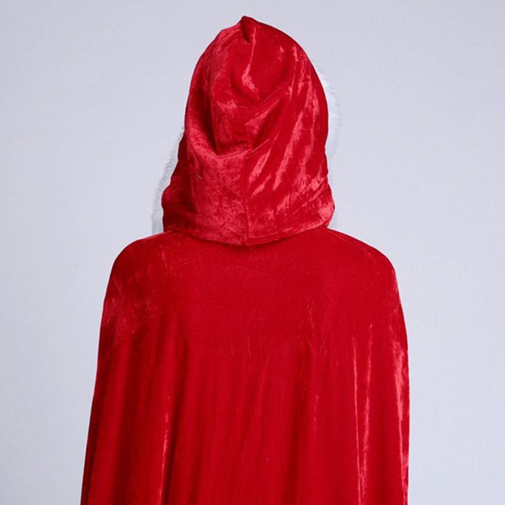 Christmas Cloak Women Hooded Ponchos Jacket Long Adult Kids Thick Warm Xmas Cape Party Costume Women's Clothing