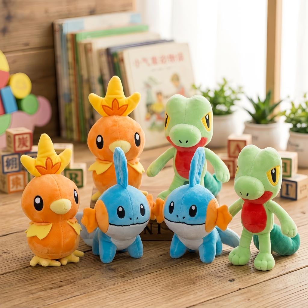Treecko Mudkip Torchic Stuffed Doll 3th Generation Plush Toy Anime Hobbies Collection Cartoon Home Decor Toy Cute Gift