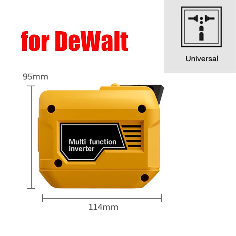 Автомобильный инвертор 250 Вт DC 18 В-21 В в AC 220 В для Makita Для Milwaukee Для DeWalt Для Bosch USB Type-C Выход DC порта