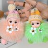Cute Cute Fun Real Fox Hairball Doll Keychain Car Book Bag Pendant Children's Hairstyle Pendant