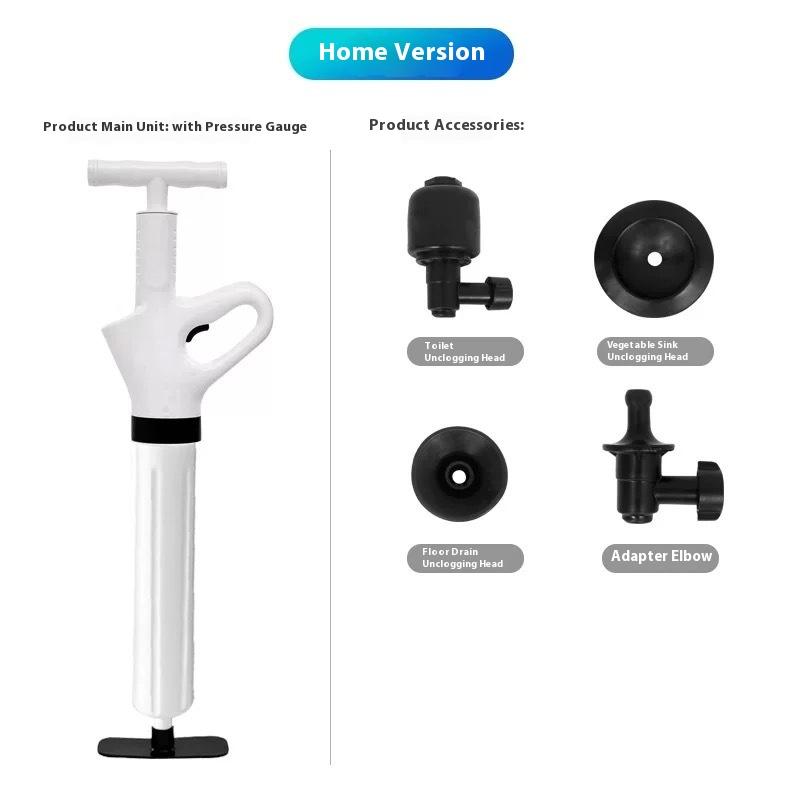 Плунжер для унитаза высокого давления для прочистки слива в ванной, инструмент для прочистки труб