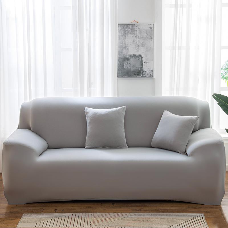 1pc Thick Elastic Sofa Cover Solid Color Slipcover Spandex Furniture Protector for Bedroom Office Living Room Home Decor