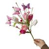 Valentine's Day Artificial Flower Faux Silk Tulip Stem with Pink White Red Heart Berries for Vase Centerpiece Wedding Home Decor