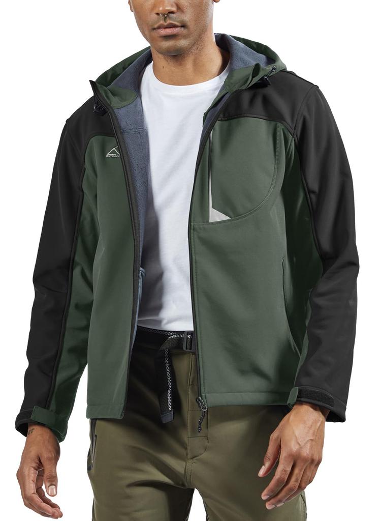 [Gopune] Мужская куртка Soft Shell для активного отдыха, водоотталкивающая военная парка, термобелье для скалолазания, джемпер, верхняя одежда, походная одежда, горная парка с