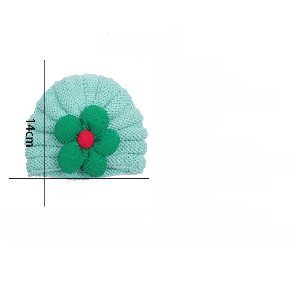 2023 Европейская и американская детская шерстяная шапка-пуловер с цветочным узором: Тепло и комфортно для осени и зимы