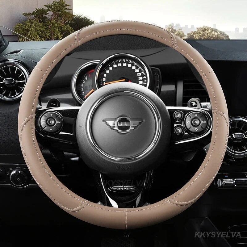 Microfiber Leather Car Steering Wheel Cover For MINI Cooper R50 R55 R56 F57 Clubman Countryman Clubvan Coupe Auto Accessories