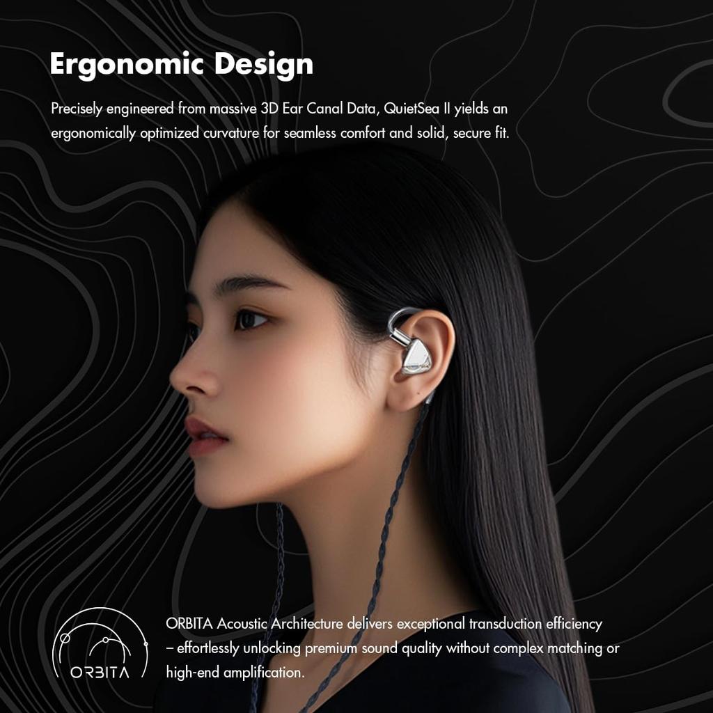 ROSESELSA QUIETSEA II 1DD Динамический HIFI Внутриканальные Наушники-драйверы 3,5 мм 4,4 мм Серебристый Премиум