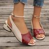 2025 Ladies Heels Sandals Chunky Fashion Women's Shoes Designer Summer New Brand Walking Casual Slides Dress Sandals