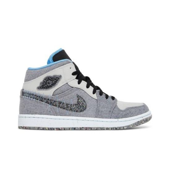 Air Jordan 1 Mid Crater Grey University Blue Мужские DM3529-004