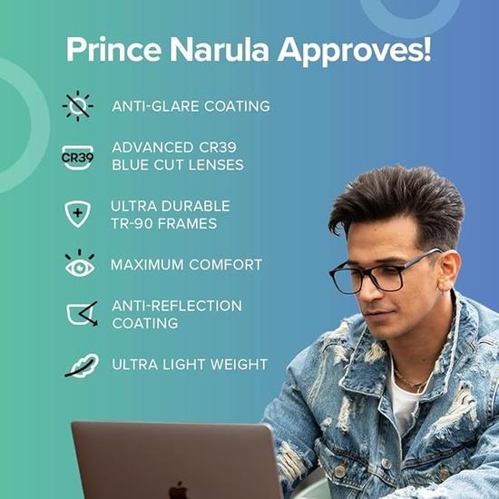 Очки Intellilens Computer для защиты глаз | Очки, блокирующие синий свет | Очки Blue Cut | Очки с защитой от ультрафиолета | Унисекс