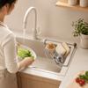 Stainless Steel Dish Drying Rack Anti-rust Sink Drain Shelf Sink Storage Holder  Bathroom