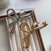 Sweet Metal Bow Ribbon Clip, Anti Slip Shark Clip, Elegant Ponytail Clip, Fashionable Hair Accessory