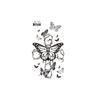 Dark Butterfly Sexy Waterproof Temporary Tattoo Sticker India Women Back Waist Flash Tatoo Girl Body Art Fake Tattoos Realistic