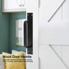 2 Pack Aluminum Alloy Door Pull Handle Black 7.9 Inch Long Sliding Door Handle 180mm Hole Center Barn Door Handles Closet