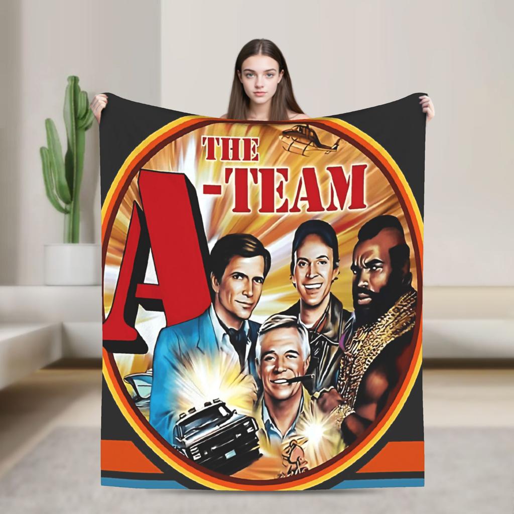 THE A TEAM Flannel Blanket Autumn Warm Soft Throw Blanket for Children Home Decor Novelty Bedspread Sofa Bed Cover