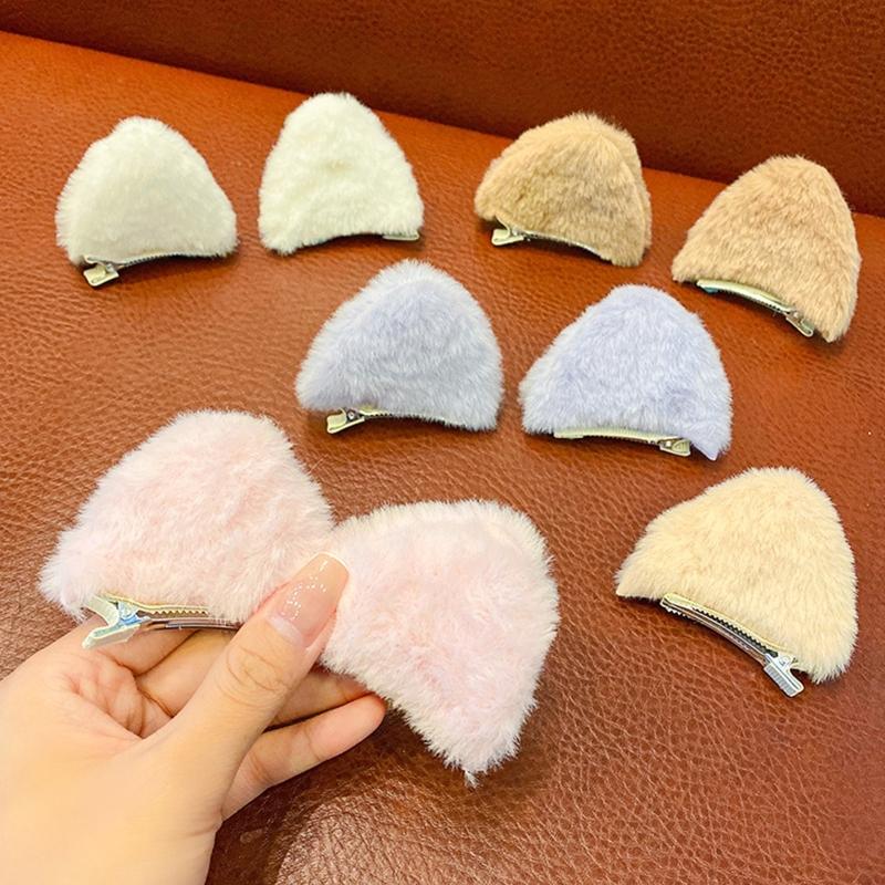 Заколки для волос в виде кошачьих ушек, боковые заколки для волос в виде кошачьих ушек, милые заколки для волос в виде ушек животных, мультяшная заколка для волос, головной убор на Хэллоуин