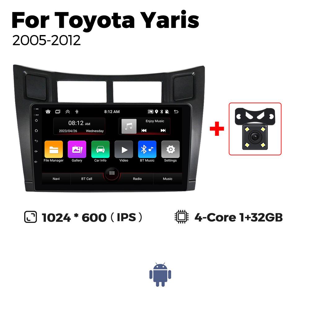 Android 13 автомобильный радиоприемник мультимедиа видеоплеер для Toyota Yaris 2005-2012 WIFI GPS навигация Carplay авто стерео 2Din головное устройство