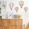 4Pcs/Set Hot Air Balloon Wall Decoration Farmhouse Rustic Wooden Balloon Wall Art Home Office Living Room Kids Room Wall Hanging Ornament