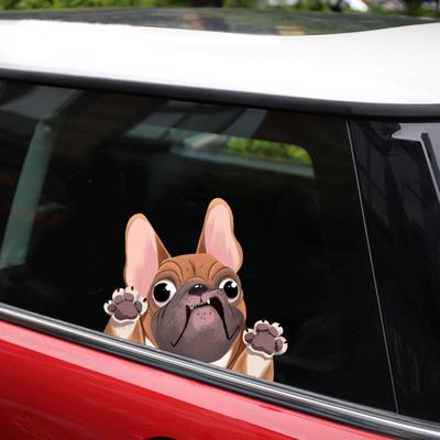 3D уникальный автомобильный Стайлинг, забавный щенок, мультяшная автомобильная наклейка, красочная виниловая наклейка на окно, кузов, наклейка