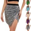 Sequin Skirt Glitter Skirt Women's Elastic Waist Glitter Skirt With Women's Sequin Skirt Glitter Skirt Elastic Waist Skirt A-line Hip Skirt