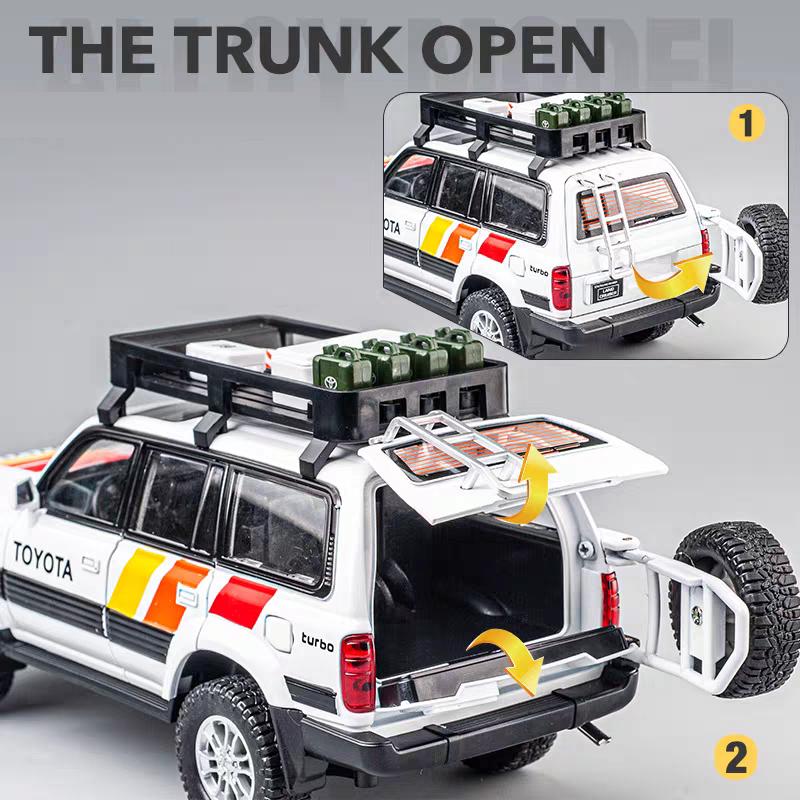 Toyota Land Cruiser 80 Внедорожник Симулятор Литая Модель и Игрушечные Транспортные Средства Звуки и Свет Машинка с Инерционным Механизмом 1:Модель коллекции 24 сплава