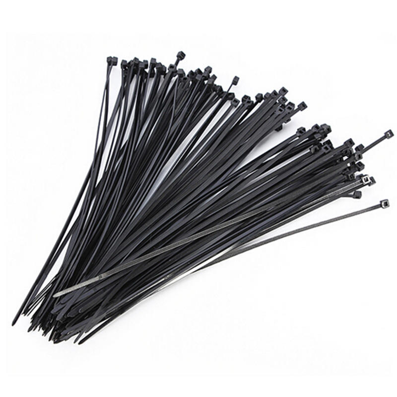 100Pcs 10Cm Nylon Plastic Zip Trim Wrap Cable Loop Ties Wire Self-Locking Black