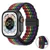 Плетеное нейлоновое петлевое ремешок для Apple Watch Ultra 3 2 49 мм 11 10 46 мм 42 мм 9 8 7 45/41 мм Магнитный ремешок iWatch 6 5 SE 44/40 мм Correa