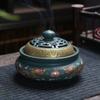 Античная эмалевая курильница для благовоний Произведение искусства Украшения Креативный дизайн Для дома Изысканный интерьер Знания о благовониях Цветная эмалевая курильница для благовоний