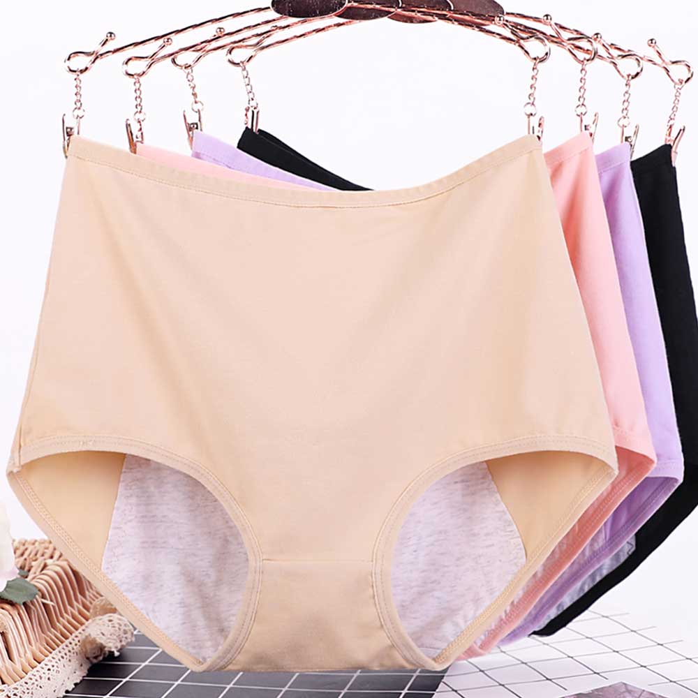 3Pieces/Lot Ladies' Panties Menstrual Leak-proof Underwear Physiological Pants Women's Briefs Plus Size XL XXL 3XL 4XL 5XL 6XL